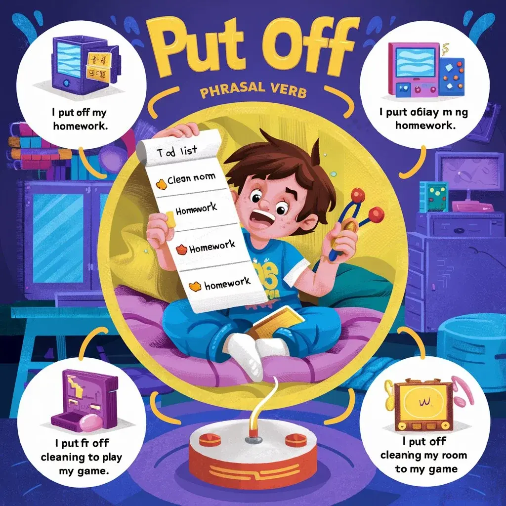 Put Off Phrasal Verb |Meaning And Examples