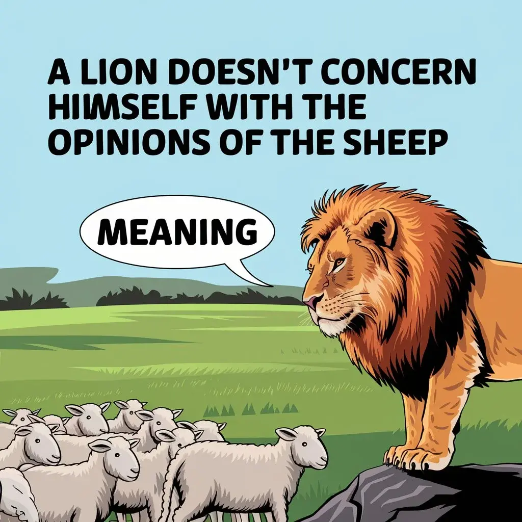 A Lion Doesn’t Concern Himself With The Opinions Of The Sheep