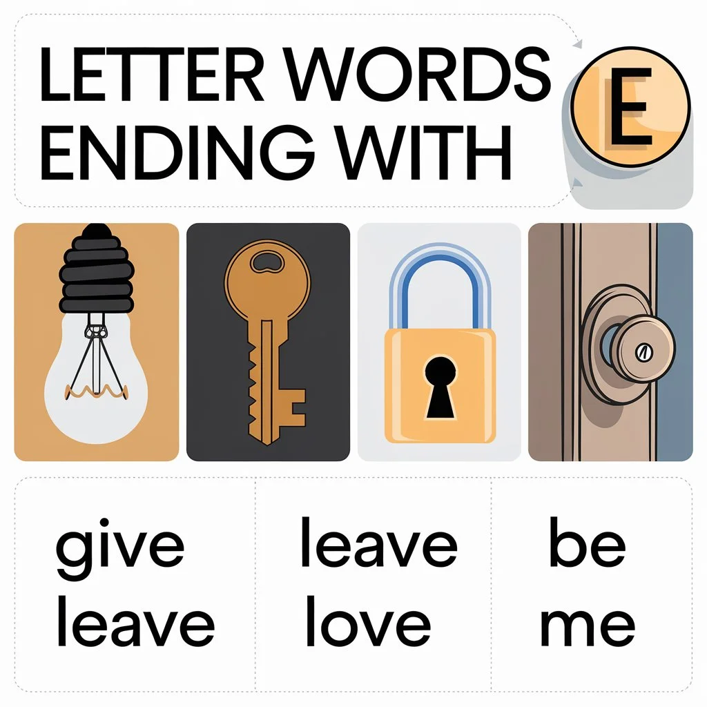 Letter Words Ending With E|A Comprehensive Guide