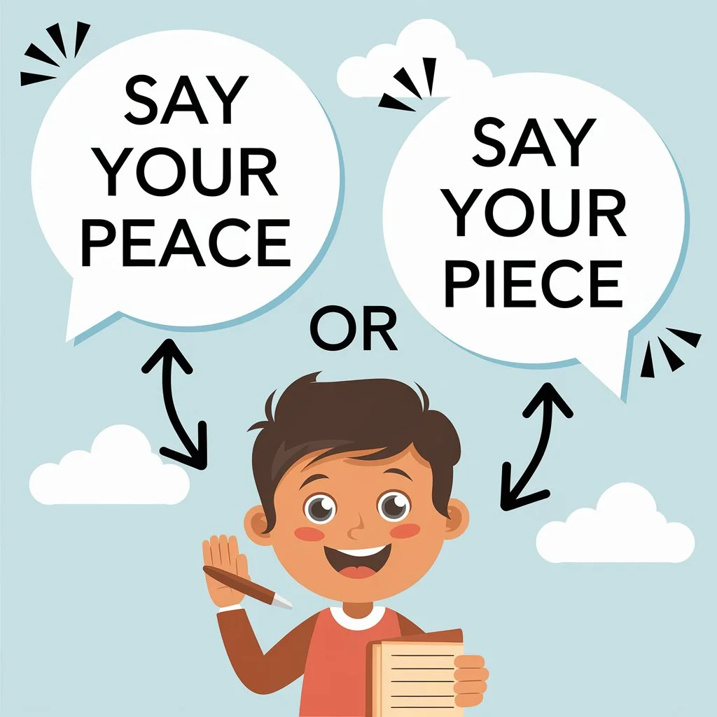 Say Your Peace” or “Say Your Piece| which is it